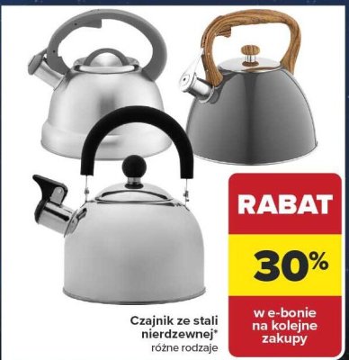 Czajnik ze stali nierdzewnej różne rodzaje promocja w Carrefour