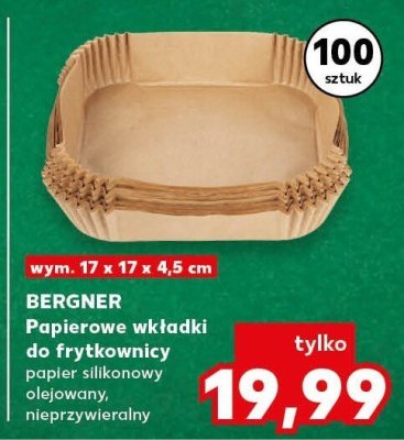 Papierowe wkładki do frytkowniczy BERGNER promocja w Kaufland