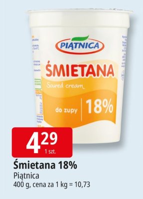 Śmietana 18% Piątnica promocja w Leclerc
