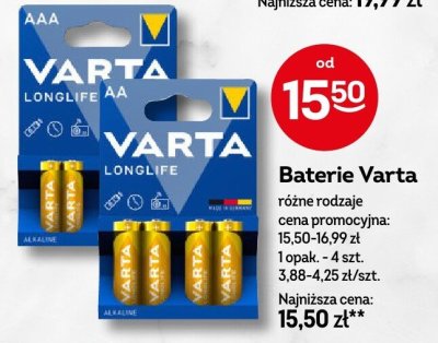 Baterie Varta różne rodzaje promocja w Żabka