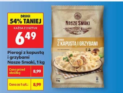 Pierogi z kapustą i grzybami 1 kg promocja w Biedronka