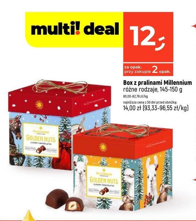 Praliny golden nuts Millennium promocja