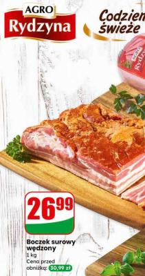 Boczek surowy wędzony promocja w Dino