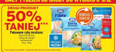 Pakowane ryby mrożone Master Fish, My Food, Family Fish, Seafood lub Auramczyk promocja w POLOmarket