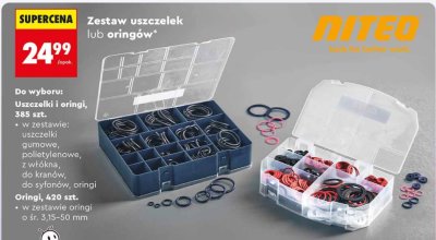 Zestaw uszczelek lub oringów NITEO promocja w Biedronka