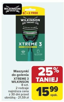 Maszynki do golenia XTREME 3 WILKINSON 8 szt. 2 rodzaje promocja w Carrefour