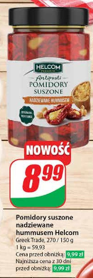 Pomidory suszone nadziewane hummusem Helcom promocja