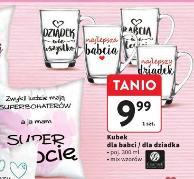 Kubek dla babci / dla dziadka, poj. 300 ml, mix wzorów promocja w Intermarche