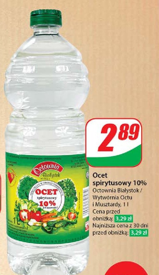 Ocet spirytusowy 10 % Octownia białystok promocja w Dino