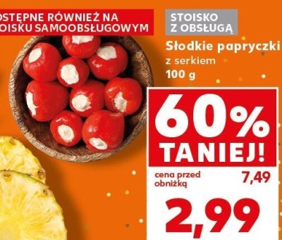 Słodkie papryczki z serkiem Kaufland promocja w Kaufland
