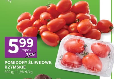 Pomidory śliwkowe, rzymskie Stokrotka promocja w Stokrotka