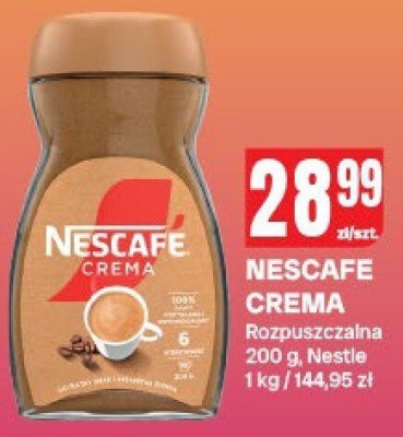 Kawa NESCAFE CREMA rozpuszczalna promocja w Chorten