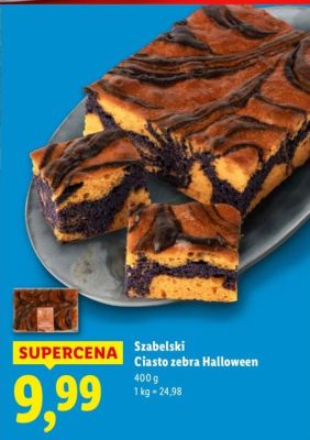 Ciasto zebra Halloween promocja w Lidl