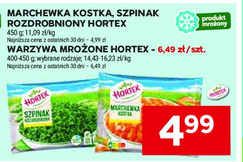 Szpinak rozdrobniony Hortex promocja