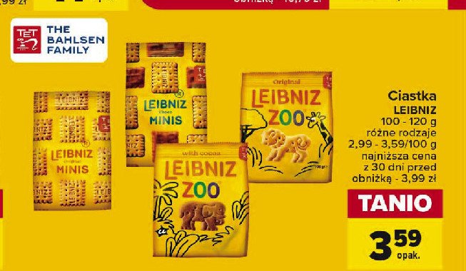 Ciastka z kakao Leibniz bahlsen promocja