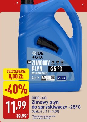 Płyn zimowy do spryskiwaczy promocja w Aldi