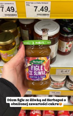Dżem figle ze śliwką Herbapol promocja w Dino