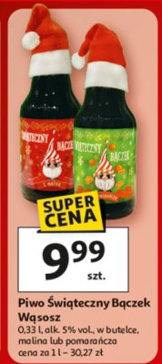Piwo Świąteczny Bączelek Wąsosz 0.33l pomarańcza promocja w Auchan