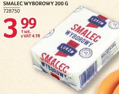 Smalec wyborowy Łuków 200g promocja w Selgros