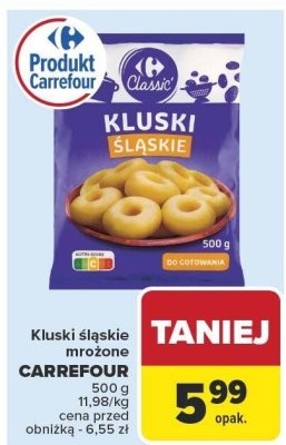 Kluski śląskie mrożone CARREFOUR promocja w Carrefour