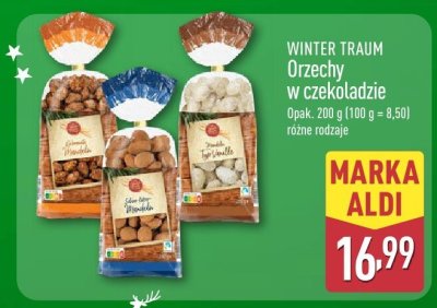 Orzechy w czekoladzie różne rodzaje promocja w Aldi