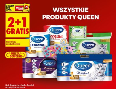 Wszystkie produkty Queen 2+1 gratis promocja w Biedronka