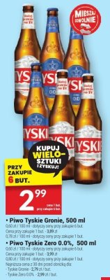 Piwo Tyskie Zero 0,0% 500ml promocja w Twój Market