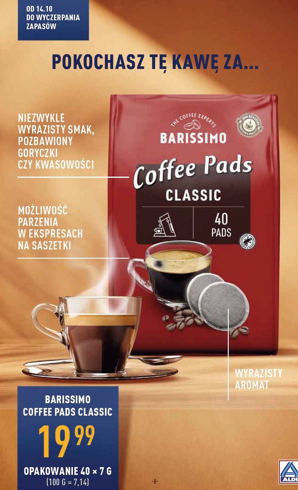 Kawa classic Barissimo caffee pads promocja