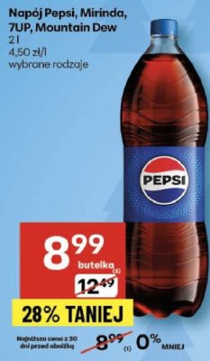 Napój Pepsi, Mirinda, 7UP, Mountain Dew 2l promocja w Delikatesy Centrum