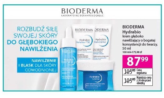 Krem do twarzy głęboko nawilżający Bioderma hydrabio gel-creme promocja