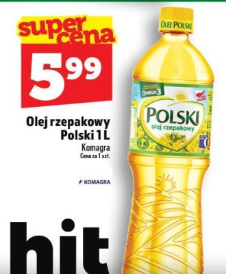 Olej rzepakowy Polski 1 L promocja w TOPAZ