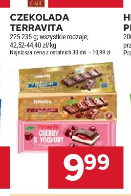 Czekolada cherry & yoghurt Terravita promocja