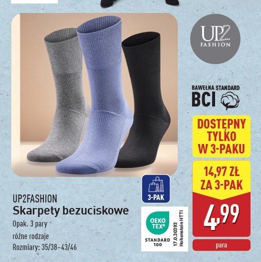 Skarpety bezuciskowe 35/38 Up2fashion promocja