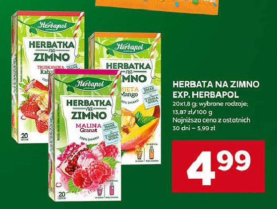 Herbatka malina i granat Herbapol herbatka na zimno promocja