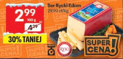 Ser Ser Rycki Edam promocja w Delikatesy Centrum