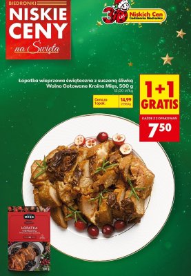 Łopatka wieprzowa świąteczna z suszoną śliwką Wolno Gotowane  promocja w Biedronka