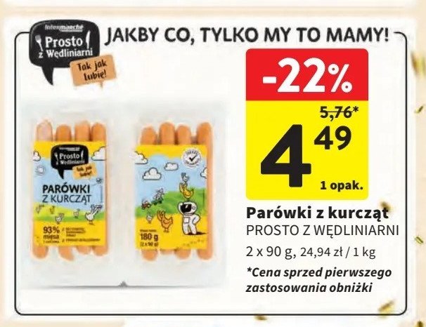 Parówki z kurcząt Prosto z wędliniarni promocja