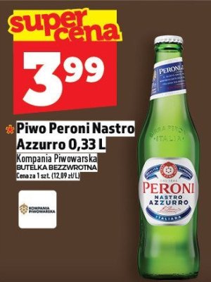 Piwo Peroni Nastro Azzurro 0,33L promocja w TOPAZ