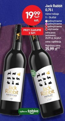 Wino Jack Rabbit różne rodzaje 0,75l promocja w Żabka