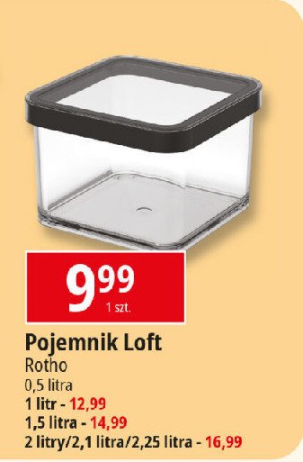Pojemnik kwadratowy loft 500 ml Rotho promocja