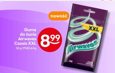 Guma do żucia Airwaves Cassis XXL promocja w Żabka