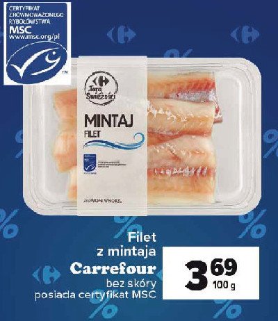 Mintaj filet Carrefour targ świeżości promocja