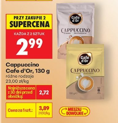 Cappuccino Cafe d'Or różne rodzaje promocja w Biedronka