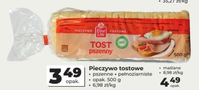 Pieczywo tostowe pszenne Fine Life promocja w Odido