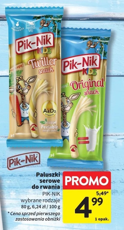 Paluszki serowe twiller Pik-nik kids promocja w Intermarche