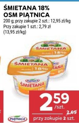 Śmietana 18% OSM Piątnica promocja w Stokrotka