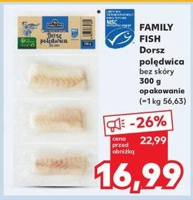 Dorsz poledwica bez skóry Family fish promocja