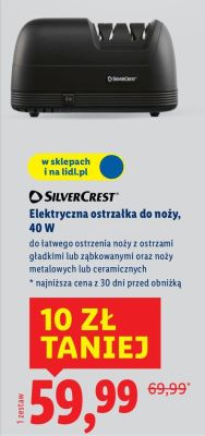 Elektryczna ostrzałka do noży Silvercrest 40 W promocja w Lidl
