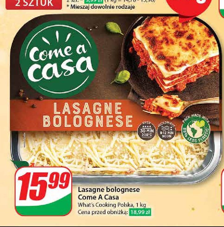 Lasagne bolognese Come a casa promocja