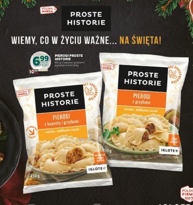Pierogi Proste Historie z kapustą i grzybami promocja w Stokrotka